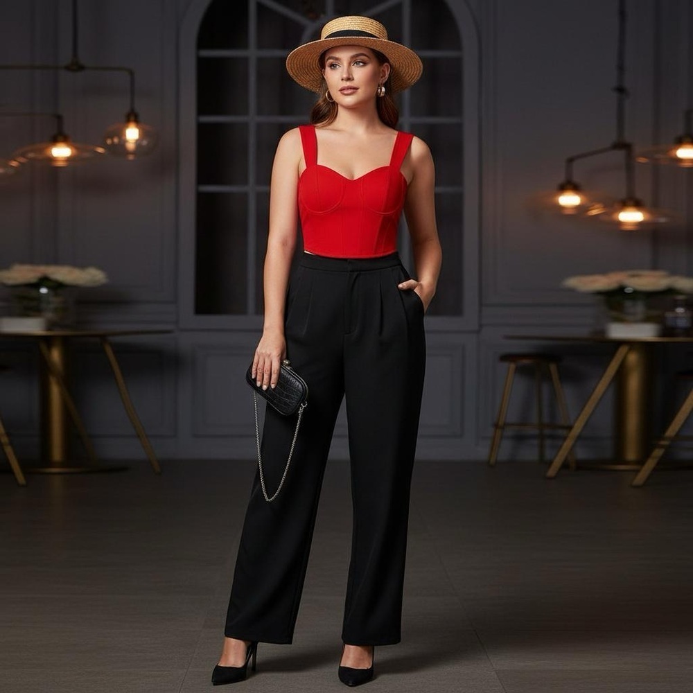 Sunday in Brooklyn, anthropologie Red Sleeveless Women's crop Top